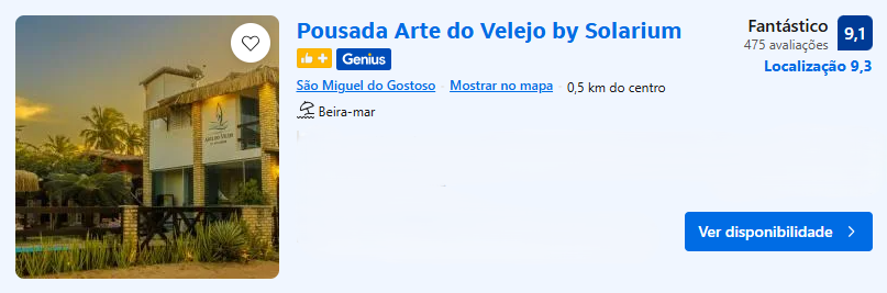 Pousada Arte do Velejo | Imagem: Booking.com