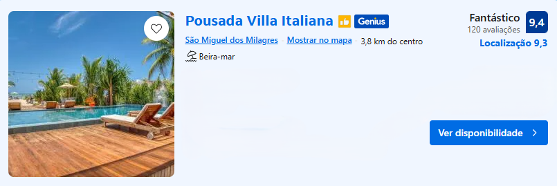 Pousada Vila Italiana | Imagem: Booking.com