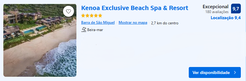 Kenoa Exclusive Beach Spa & Resort | Imagem: Booking.com