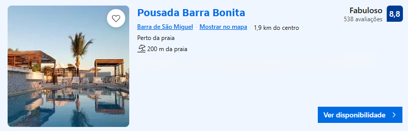Pousada Barra Bonita | Imagem: Booking.com