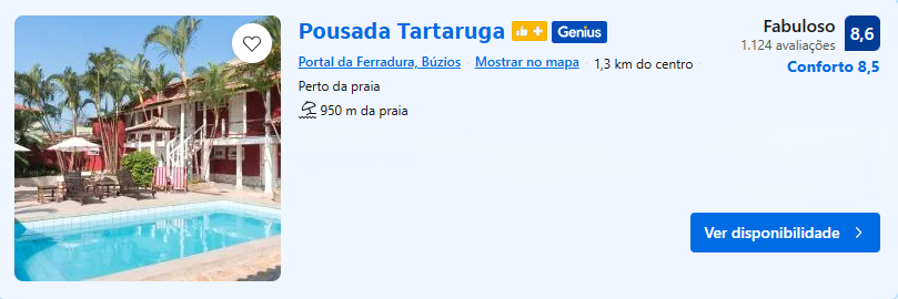 Pousada Tartaruga | Imagem: Booking.com