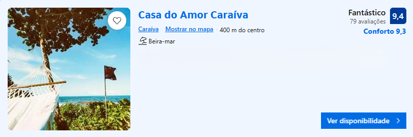 Pousada Casa do Amor Caraíva | Imagem: Booking.com