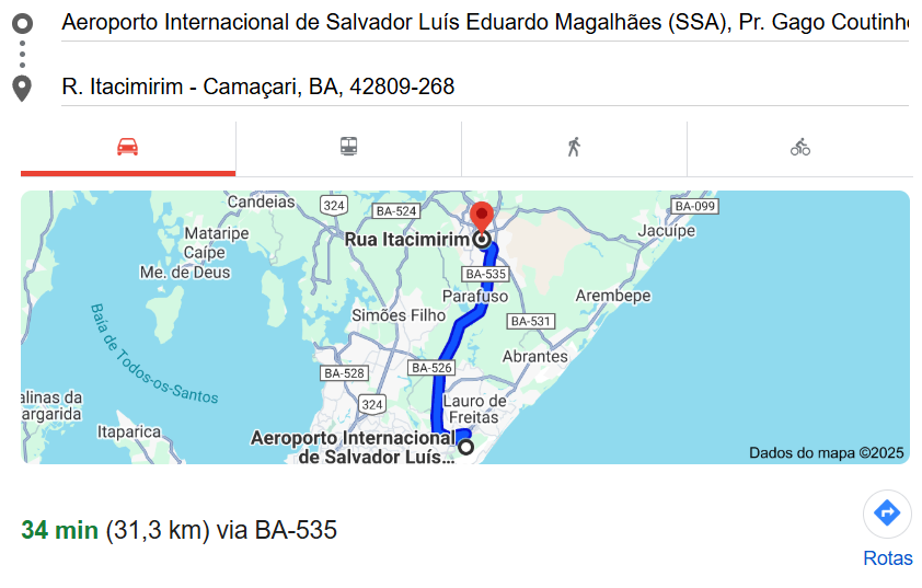 Réveillon Destino 2026 - trajeto