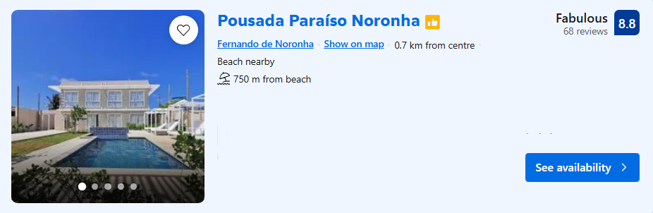 Pousada Paraíso Noronha | Imagem: Booking.com