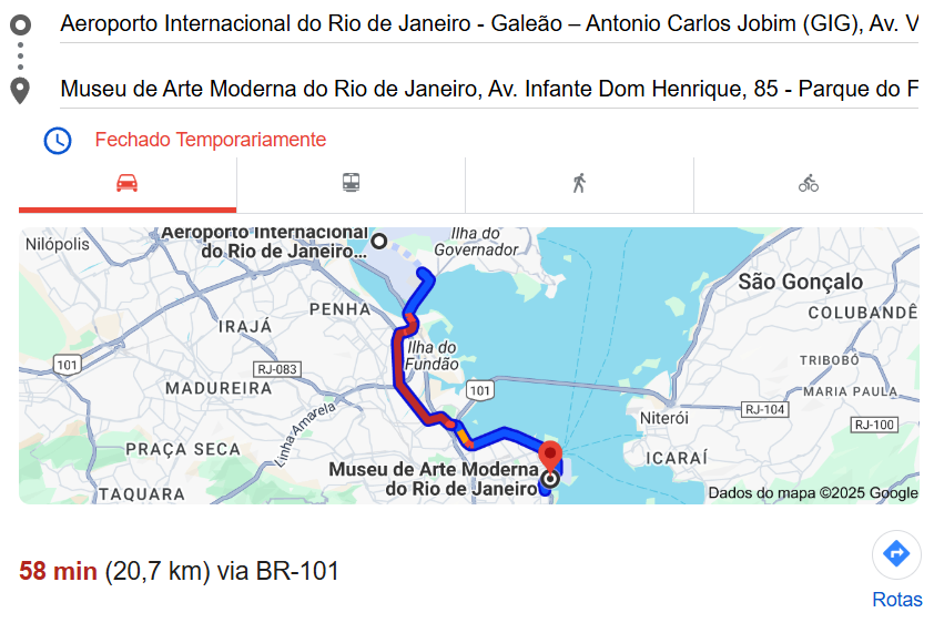 Réveillon Maravilha RJ - Trajeto