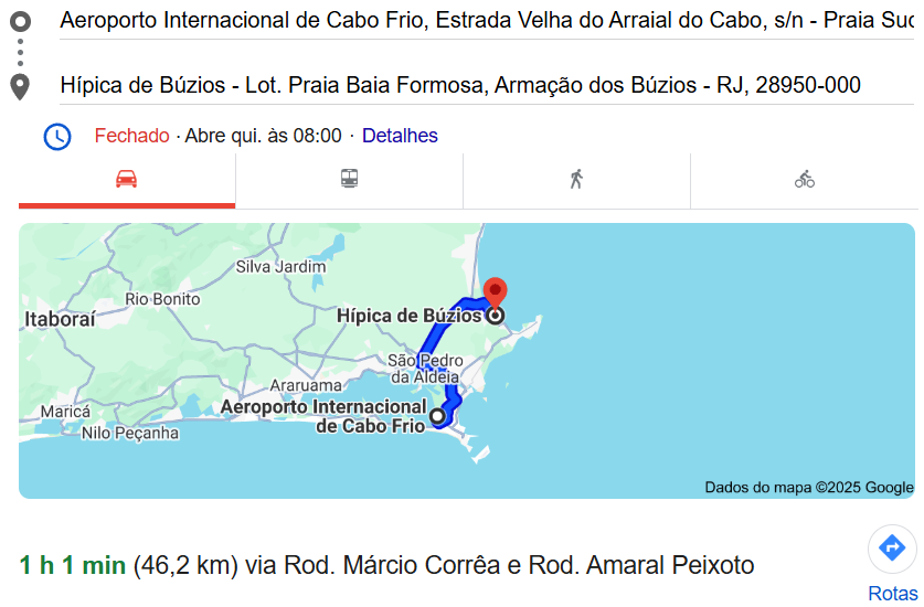 trajeto Réveillon A Villa